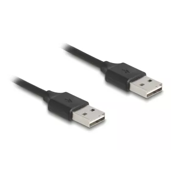 Spiralkabel DeLOCK EASY-USB 2.0 Typ-A Stecker auf Typ-A Stecker 0,5 m bis 0,8 m schwarz