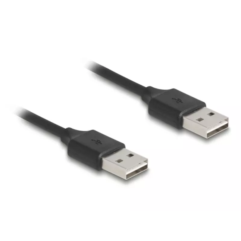 Spiralkabel DeLOCK EASY-USB 2.0 Typ-A Stecker auf Typ-A Stecker 0,5 m bis 0,8 m schwarz