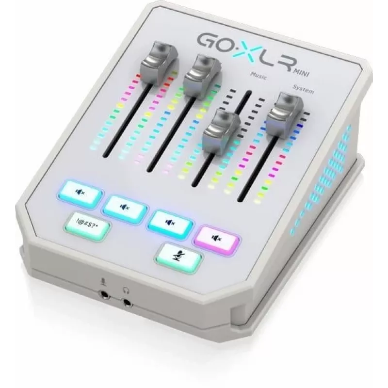 Audio Mixer TC-Helicon GO XLR Mini-WH weiß — kompakter USB-Vocal/Interface-Mixer für Streaming