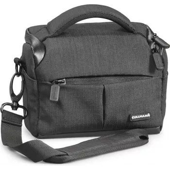 Tasche Cullmann Malaga Vario 200 — graues Polyester, 3 Außentaschen, Schultergurt, 0,212 kg