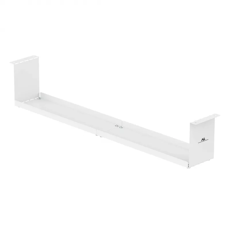 Maclean kompakter Kabelorganizer unter dem Schreibtisch, max. Belastung 5 kg, weiß, MC-107 W
