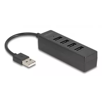 USB-Hub DeLOCK 64334 Type-A 480 Mbit/s Schwarz