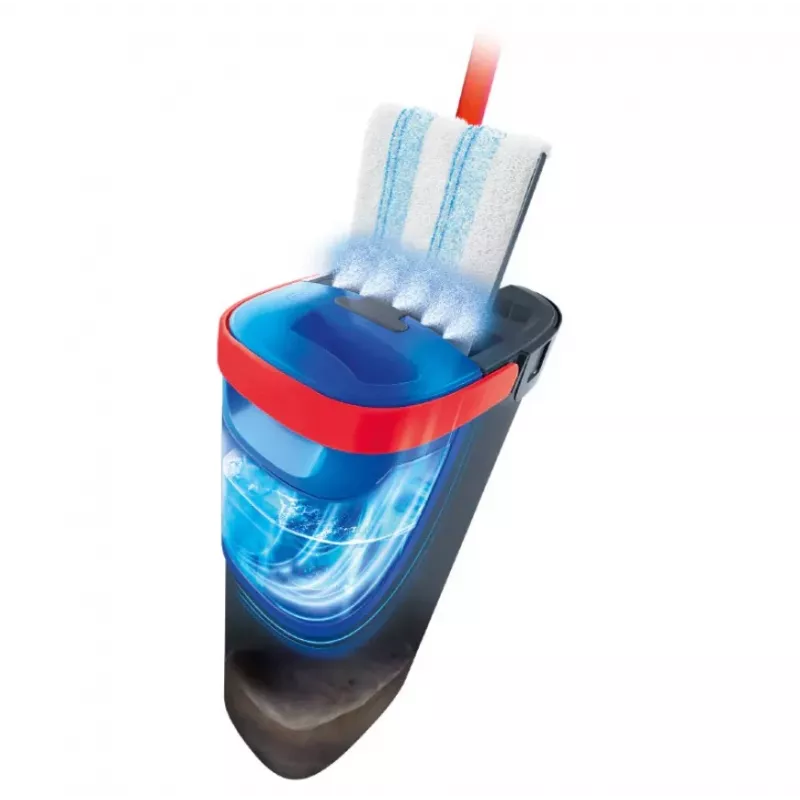 Wischmopp VILEDA Mikrofaser 1200 ml Nass, 360° drehbarer Kopf, 140,5 cm Stiel, abnehmbarer maschinenwaschbarer Kopf