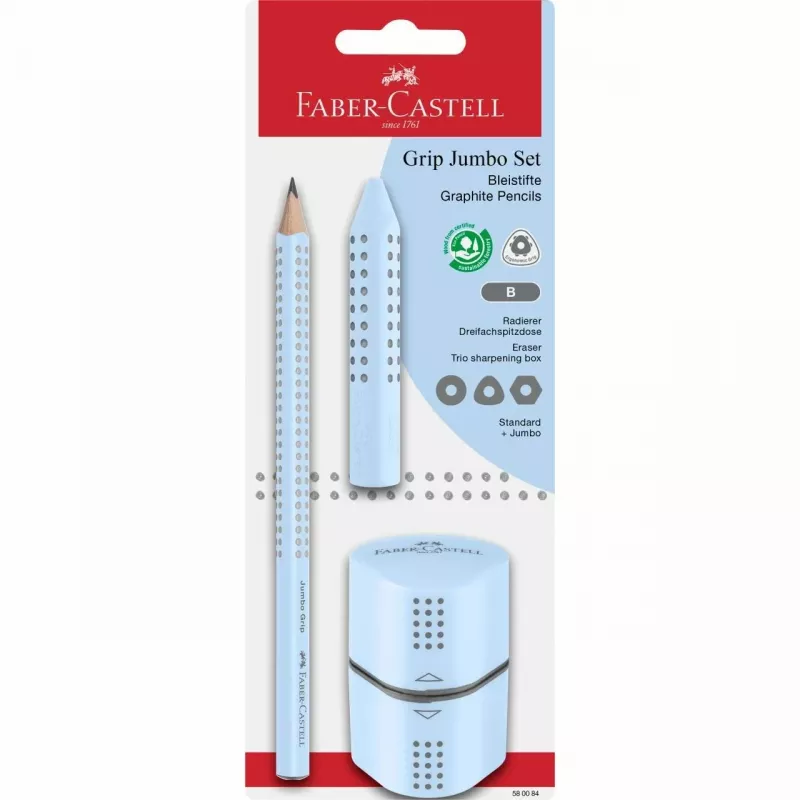 Graphitstift Faber-Castell 580084 B Dreikant Blau