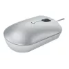 Kabelgebundene optische beidhändige Maus Lenovo 540 USB Typ-C, 3 DPI-Modi, grau, 4 Tasten, 1,8 m Kabel