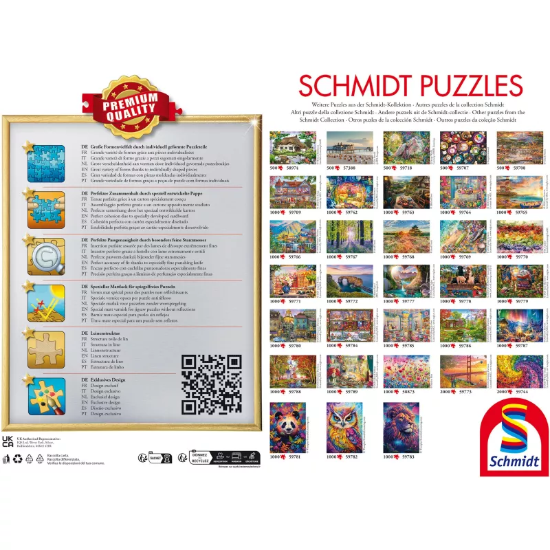 Puzzle Schmidt Spiele Beautiful Butterfly Garden — 2000 Teile, Modell 59746