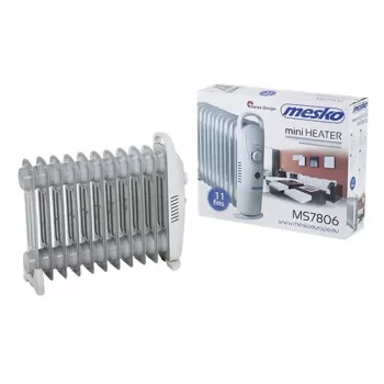 Mesko MS 7806 elektrischer Heizlüfter Ölgefüllter Radiator, Innenbereich, Weiß, 1200 W