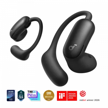 Anker Soundcore AeroFit 2 Pro True Wireless Headphones, mattschwarz, ANC, Bluetooth 6.1