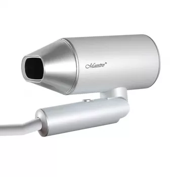 Haartrockner Maestro MR-213 2100W klappbarer Griff, 2 Geschwindigkeiten, Kaltstufe, doppelwandiger Konzentrator, Silber