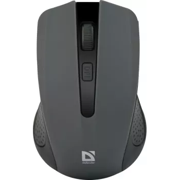 Kabellose optische Maus DEFENDER MM-935 RF, beidhändig, 1600 DPI, grau, USB-Empfänger, AAA-Batterien