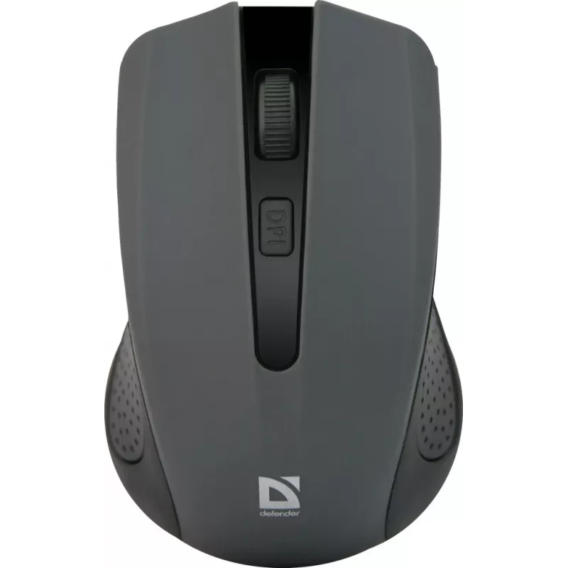 Kabellose optische Maus DEFENDER MM-935 RF, beidhändig, 1600 DPI, grau, USB-Empfänger, AAA-Batterien