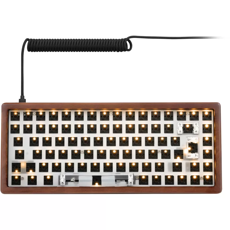 Sharkoon SKILLER SGK50 S3 Wood Barebone Gaming-Tastatur, RGB