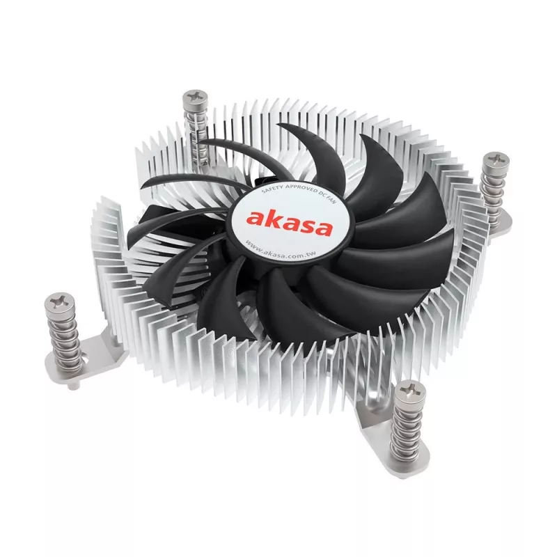 Hybridkühler Akasa Intel LGA1700 7,5 cm Aluminium Schwarz