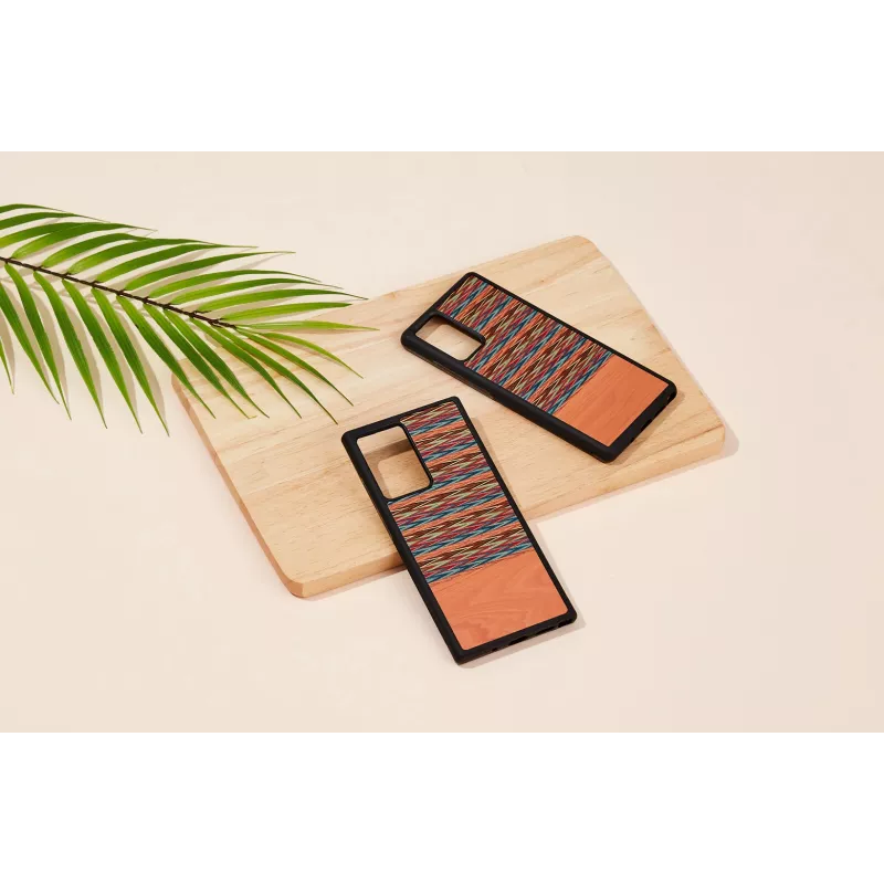 Smartphone-Hülle man and wood Galaxy Note 20 Ultra braun kariert schwarz