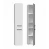 Badezimmer-Standschrank Top e shop NEL II BIEL — freistehend, 5 Regalböden, 310×300×1740 mm, weiß