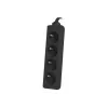 Lanberg, Steckdosenleiste, PS0-04E-0150-BK Stromverteiler 4 AC-Steckdosen Innen Schwarz (4x, CEE 7/5, 1,50 m)