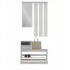 Garderobenschrank Top e shop VERA Cashmere GS1 — 1800×850×240 mm, Drehtür, Spiegel, 1 Einlegeboden, 6 Haken