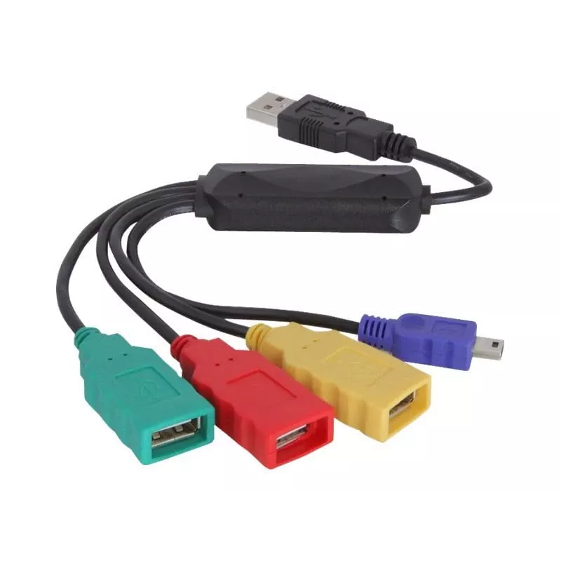 DeLock USB2.0 externer 4-Port-Kabel-HUB - Hub - 4 x USB2.0 - Desktop (61724)