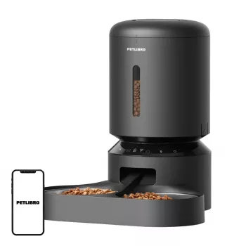 Haustier-Futterautomat Aptel Granary PL-AF103-36B, automatisch, 5 l, zwei Näpfe, WLAN (schwarz)