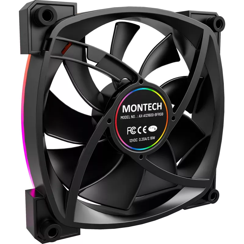 MONTECH AX120 120mm ARGB 3er-Pack Gehäuselüfter - Schwarz