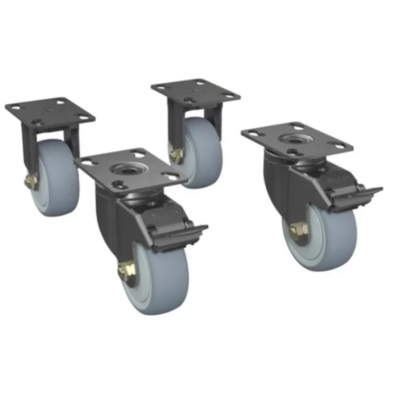 Rack-Lenkrollen Zebra CS-RAC-WHEEL für 30–60-Positionen-Serverracks — Set für Rack-Mobilität