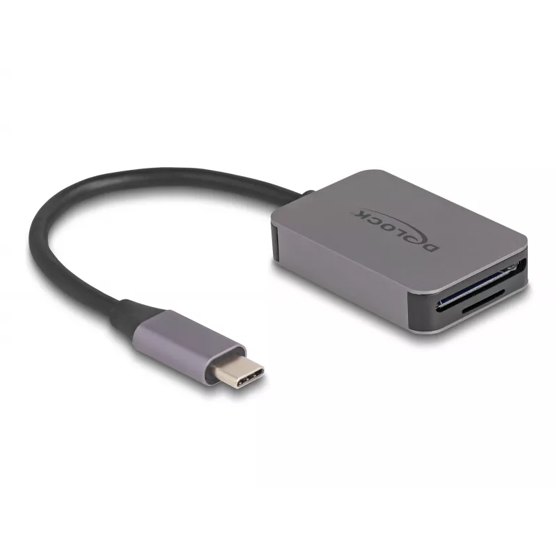 DeLOCK USB Typ-C Kartenleser Aluminium SD Micro SD 5000 Mbit/s