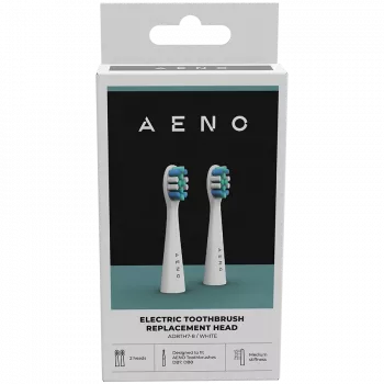 AENO Ersatzbürstenköpfe, Weiß, Dupont-Borsten, 2er-Set (für ADB0007/ADB0008)