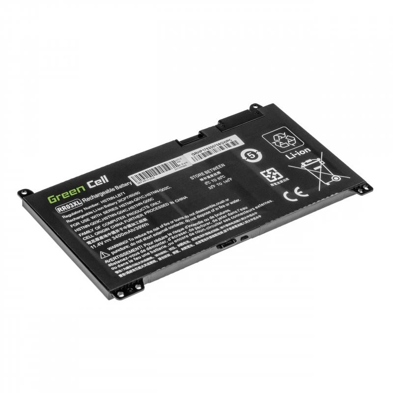 Batterie Grün Cell HP183 für HP ProBook 430/440/450/455/470 G4 G5 — 11,4V 3400mAh LiPo