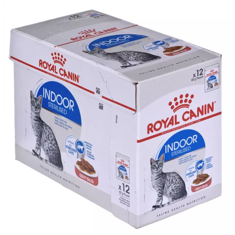 Nassfutter für Katzen Royal Canin Indoor Sterilized 12 x 85 g — Geflügel, ausgewachsene kastrierte Wohnungskatzen