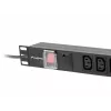 Stromverteilereinheit LANBERG PDU-10I-0200-IEC-BK — 10× C13-Ausgänge, 2 m Kabel, 10 A, 2500 W, schwarz
