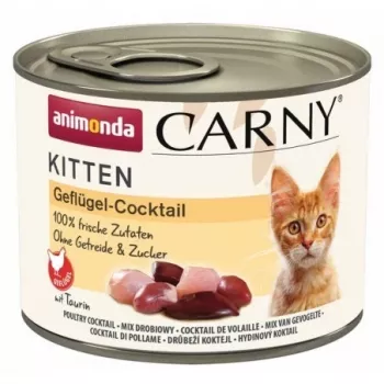 Nassfutter für Katzen animonda Carny Poultry Cocktail Kitten (Huhn, Ente, Pute) 200 g Dose