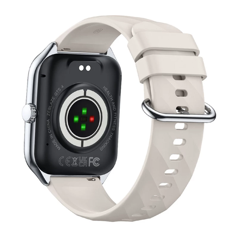 Smartwatch Zeblaze GTS 4 — 1,94 Zoll (4,93 cm) AMOLED 466×466 px, Touchscreen, Wi‑Fi, Metallgehäuse, Silikonarmband (Weiß)