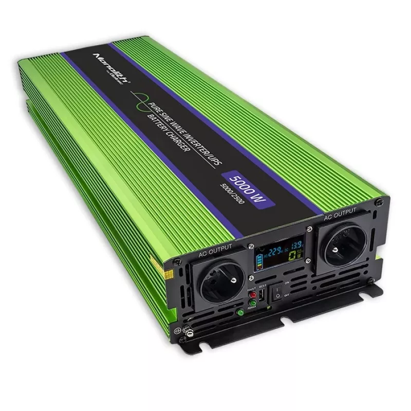 Qoltec Monolith power adapter/inverter Auto 5000 W Grün