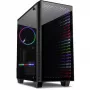 Gehäuse INTER-TECH X-608 INFINITY MICRO, microATX, RGB, Front- und Seitenteil aus gehärtetem Glas, ohne Netzteil