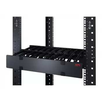 APC NetShelter Kabelmanagement, Horizontaler Kabelmanager, 1U, einseitig mit Abdeckung, Schwarz, 482,6 x 44,45 x 165,1 mm