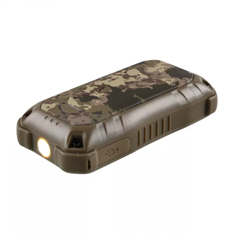 Elektroheizgerät Ocoopa UT3201 Camouflage — Tragbare Keramik-Raumheizung mit 10.000-mAh-Powerbank und bis zu 18 Stunden Betrieb