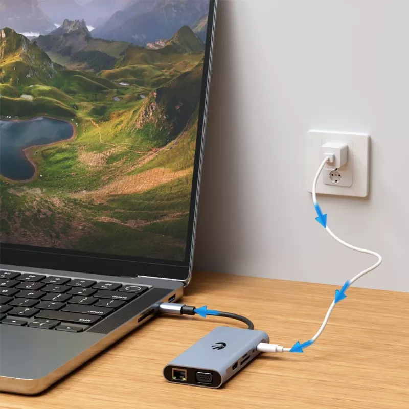 USB-C 11-in-1 Adapter Hawk HW-HUB1101 — Multiport-Hub mit 11 Anschlüssen