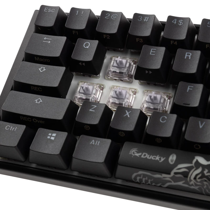 Ducky One 3 Classic Schwarz/Weiß Mini Gaming-Tastatur, RGB-LED - MX-Speed-Silber (US) (DKON2161ST-PUSPDCLAWSC1)
