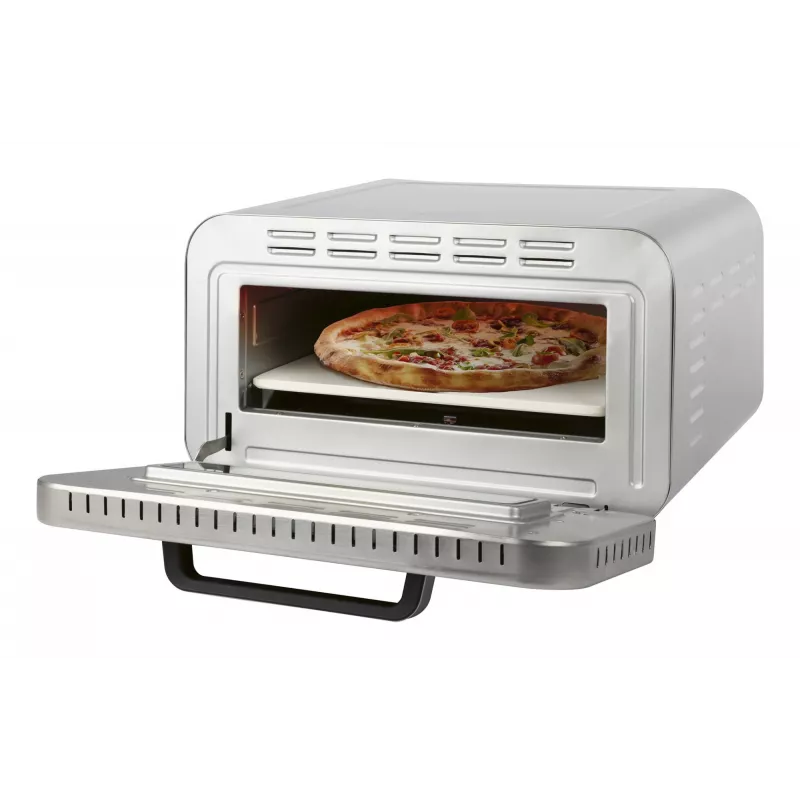 Pizzabackgerät ProfiCook PC-PO 1323 – Tisch-Pizzaofen, 1 Pizza, 2100 W, Edelstahl, digitaler Timer