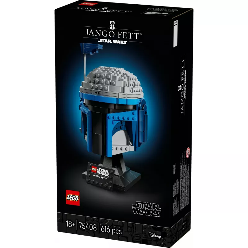 LEGO Star Wars Sammlerstück Helm-Accessoire Jango Fett 75408 — 616 Teile, 210×120×110 mm Ausstellungsmodell