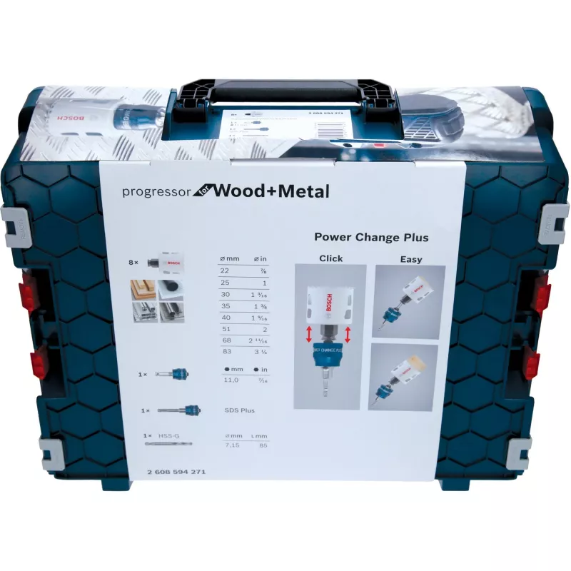 Bosch Progressor for Wood+Metal Lochsägen-Set 22-83 mm, 11-teilig, L-Boxx