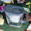 BRITA Style Essential 2,4 L Wasserfilter-Kanne Graphit — Kanne mit MAXTRA-Kartusche, Smart Light, 1,4 L gefiltertes Fassungsvermögen