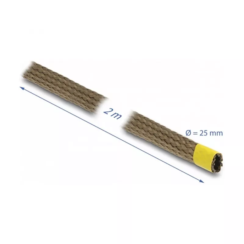 Kabelmantel DeLOCK 20889 Braun Basaltfaser 2,5 cm