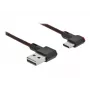 USB-Kabel DeLOCK EASY-USB 2.0 Typ-A Stecker auf Typ-C Stecker 0,5 m Schwarz