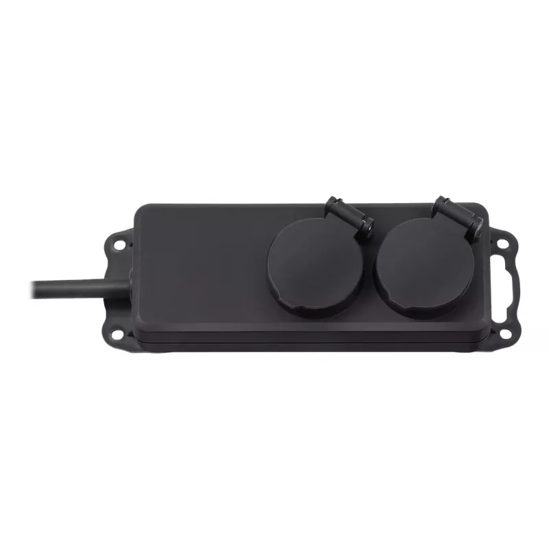 Brennenstuhl Verlängerungskabel IP44 2-fach schwarz 2,0 m H07RN-F 3G1,5 - Verlängerungskabel - AC 230 V - Ausgangsanschlüsse: 2 - 2 m (1159930)