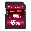 Flash-Speicher Transcend 16GB SDHC Class 10 UHS-I 600x TS16GSDHC10U1