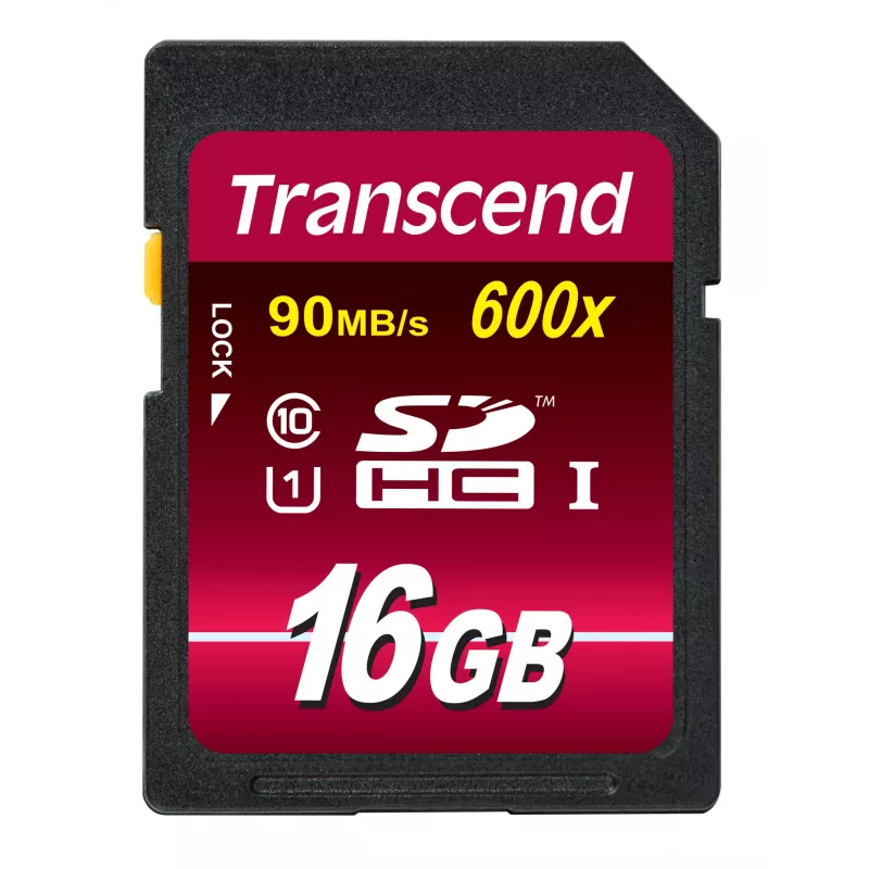 Flash-Speicher Transcend 16GB SDHC Class 10 UHS-I 600x TS16GSDHC10U1