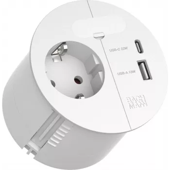 Steckdosenleiste Bachmann Loop 938.303 mit 1x CEE7/3 Steckdose und 1x USB A/C 22W