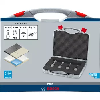 Bosch HSS Twist Drill Bits Cobalt Sets, Cutter, Hartkeramik, Fliese, 1,2 cm, Bosch, Silber, 4 Stück(e)