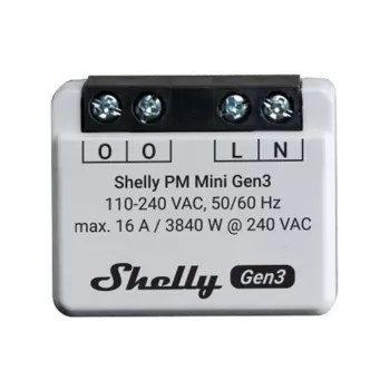 Smart-Schalter Shelly PM Mini Gen3 1P Wireless 110-240V